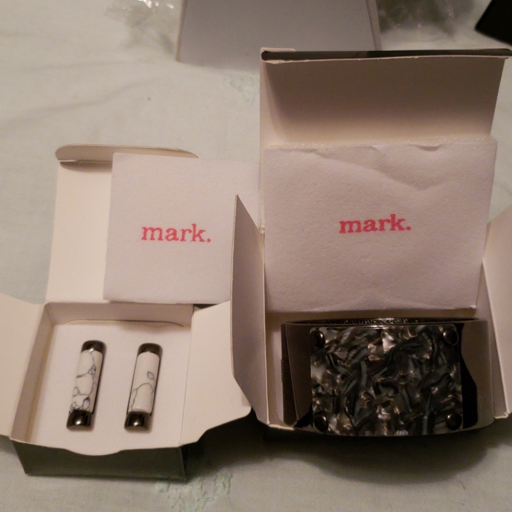 mark. Bar None Earrings & Sleek Streek Bangle